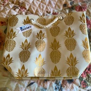 Cruise Club bag. Off white with gold pineapples 🍍. NWT in original bag.